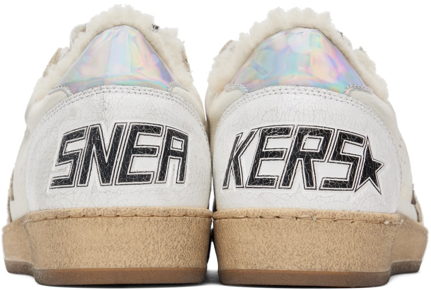 (Pre Order)GOLDEN GOOSE White & Taupe Ball Star Sneakers