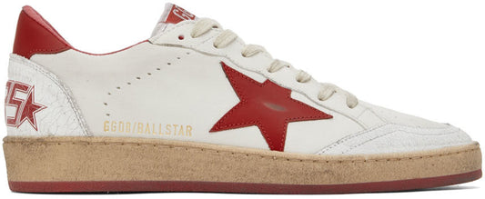 (Pre Order)GOLDEN GOOSE Red & White Ball Star Sneakers