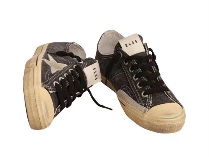 GOLDEN GOOSE Super-starCanvas In Black