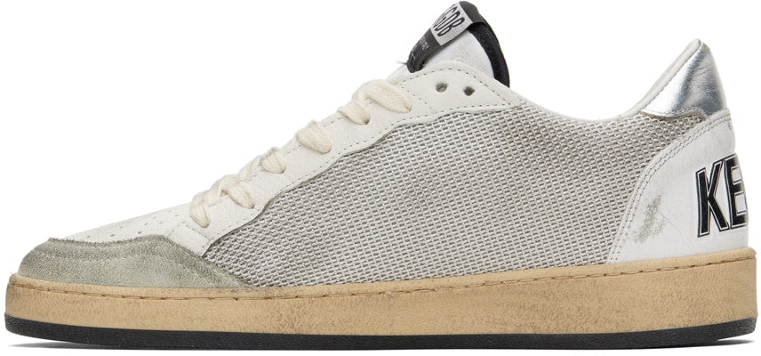 (Pre Order)GOLDEN GOOSE White & Gray Ball Star Sneakers