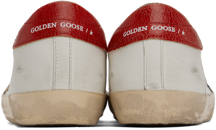 GOLDEN GOOSE White & Taupe Superstar Sneakers