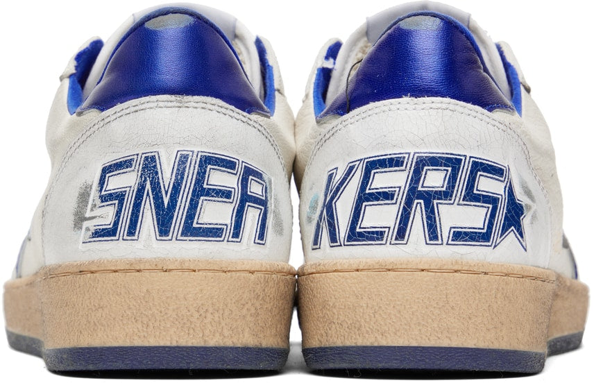 (Pre Order)GOLDEN GOOSE White & Blue Ball Star Sneakers