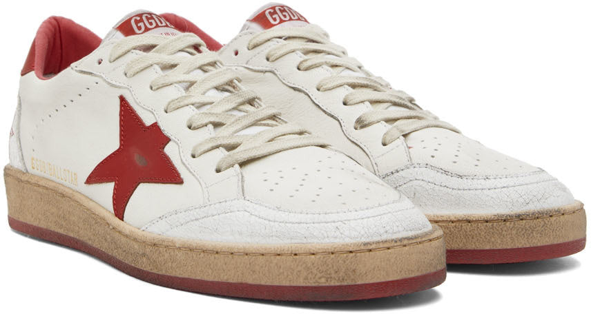 (Pre Order)GOLDEN GOOSE Red & White Ball Star Sneakers