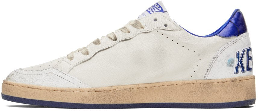 (Pre Order)GOLDEN GOOSE White & Blue Ball Star Sneakers
